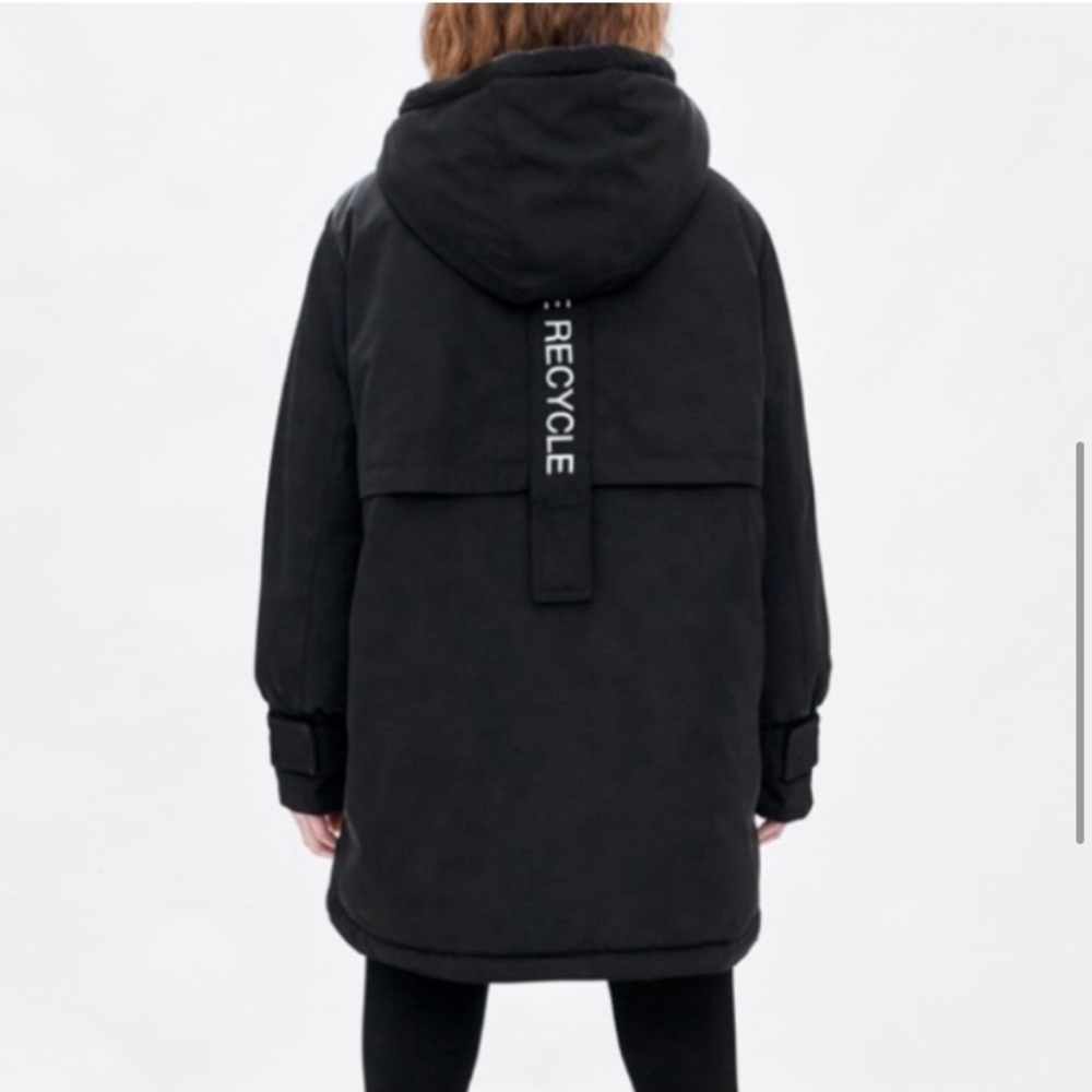 Zara Recycled Capsule Padded Parka Small Medium - Picture 11 of 16